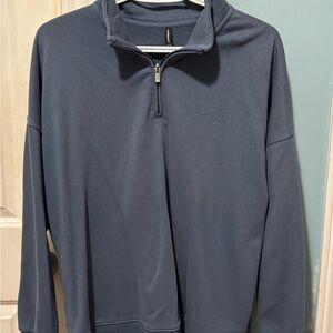 Women's Navy Half-Zip Sweatshirt